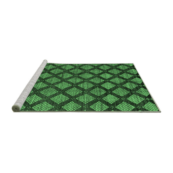 Foundry Select Green Machine Washable Rug Wayfair